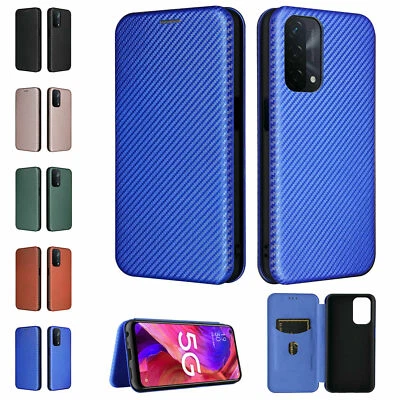 Carbon Fiber Wallet Phone Case for Samsung S25 S24 S22 S23 S21 S20 A16 A56 A17  - Image 1 of 4