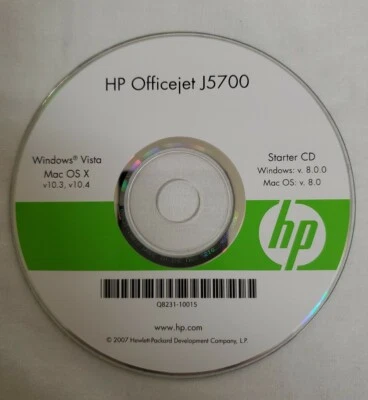 HP Officejet J5700 Starter CD - Windows Vista Mac OS X v10.3, v10.4 - Image 1 of 4