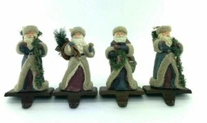 Weihnachtsmann Mantel Strumpf Halter 8" hoch 9" mit Haken sie sind schwer - Bild 1 von 7