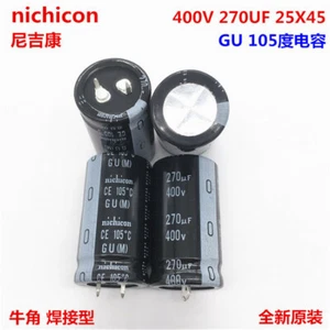 2pcs/10pcs 270uf 400v Nichicon GU/GL 25x45mm 400V270uF Snap-in PSU Capacitor - Imagen 1 de 3