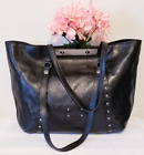 Patricia Nash Benvenuto Black  Italian Leather Tote Shoulder Bag Handbag
