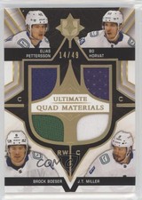 2020 Ultimate Collection Quad Materials /49 Elias Pettersson Bo Horvat JT Miller