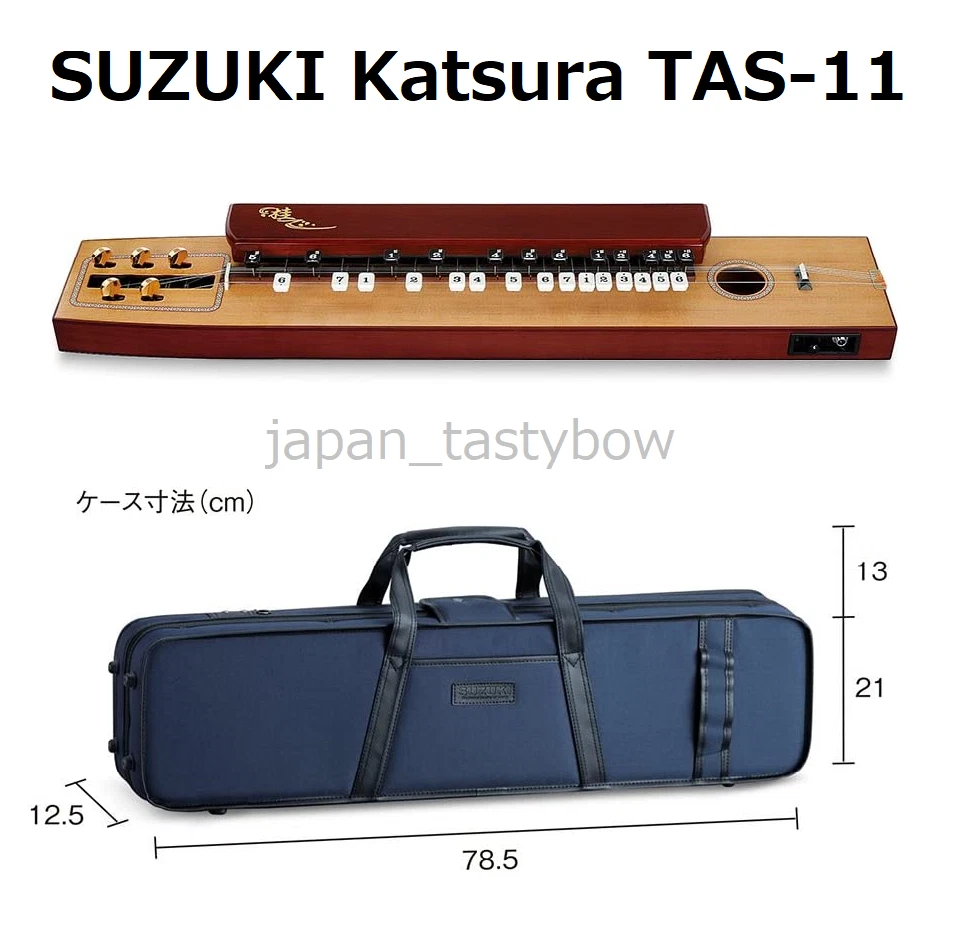SUZUKI TAS-11 Katsura Electric Taishogoto Herp Koto W/Case Near Mint From Japan