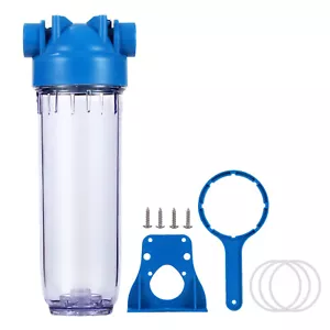 Geekpure 10 Zoll ganzes Haus klares Filtergehäuse - 3/4 Zoll NPT Messinganschluss - 2,5 Zoll x 10 Zoll - Bild 1 von 7