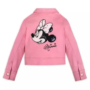 Disney NWT Minnie Mouse Trucker Jacket / Pink - Embroidered and Sequence  - Picture 1 of 17