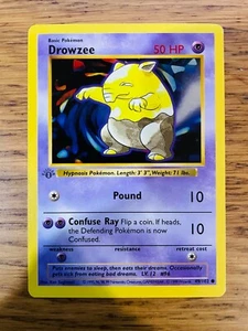 NEAR MINT! 1st Edition Shadowless Drowzee (49/102) Base Set Pokemon Card! - Picture 1 of 2