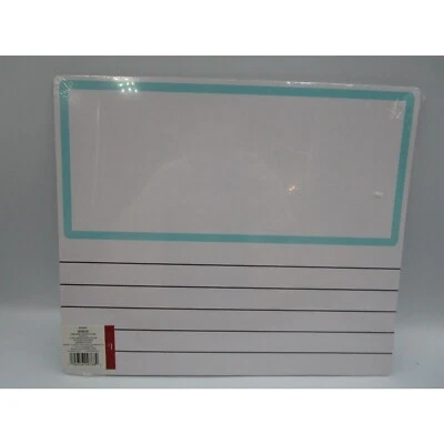 Reversable 10" x 12" double sided dry erase Board student classroom homeschool - Image 1 of 4