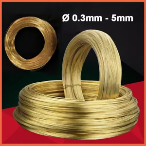 Filo rotondo ottone nudo non placcato Ø0,3 mm - diametro 5 mm - produzione di gioielli / artigianato filo - Foto 1 di 8