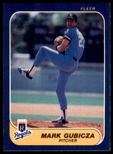 1986 Fleer Mark Gubicza , Kansas City Royals #8