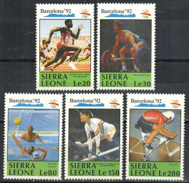Sello Sierra Leona 1276, 1277, 1279, 1280, 1281 - 92 Juegos Olímpicos de Verano Foto 1 de 1