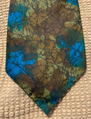 Corbata bohemia hecha a mano en EE. UU. 60 años 70 vintage para hombre 60” estilo batik MOD usada en excelente estado Foto 1 de 4