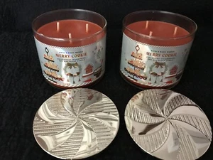 Bath & Body Works Candles MERRY COOKIE Lot Set of 2 - Picture 1 of 1