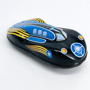 2010 SCHYLLING 1950S STYLE STREAMLINE FUTURISTICO LATTA METALLO ATTRITO GIOCATTOLO AUTO DA CORSA - Foto 1 di 7