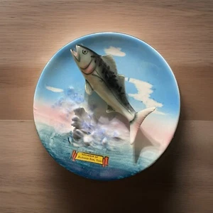 Napco 3 dimensional Souvenir 5”  Wall Plate Fish Mackerel Buchanan Dam Texas - Picture 1 of 11