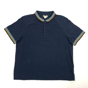 Polo uomo Carbon 2 cobalto XL blu a righe con colletto - Foto 1 di 7