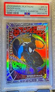 2023 Marvel Platinum Spider-Man PSA 10 Gem Mint Super Statistics Rainbow Covers - Picture 1 of 5