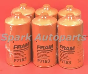 New Case of 6 Fuel Filter FRAM P7163 For INTERNATIONAL HARVESTER 9800 SBA, 9600 - Picture 1 of 3