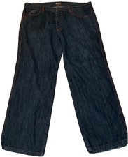 JAMES JEANS 'Reboot Men's Dark Wash Denim size 40/32  Straight Red/White Stitch
