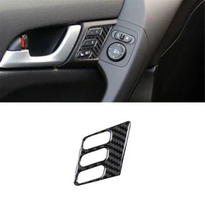 Cubierta de control de espejo retrovisor interior de fibra de carbono para Acura TSX 2009-14 Foto 1 de 4