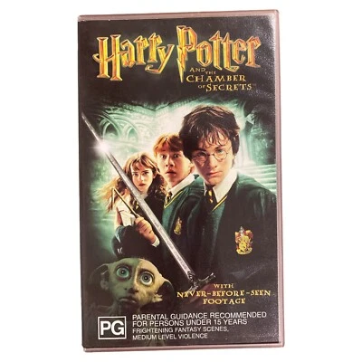 Harry Potter and the Chamber of Secrets VHSDaniel Radcliffe Fantasy Tape Movie - Image 1 of 4