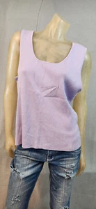 Modern Soul Purple Solid Scoop Neck Knit Tank Top Shirt Blouse USED XL XLARGE - Picture 1 of 5