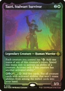Tazri, Stalwart Survivor FOIL ETCHED - 0106 - Rare - Aftermath MAT MTG - Picture 1 of 1