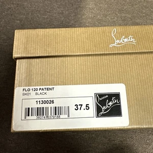 Christian Louboutin Flo 120 size EU 37.5  black patent leather - Picture 1 of 10