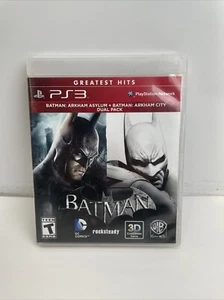 Batman Arkham Dual Pack PS3 Greatest Hits Game Of Year Edition Complete CIB - Picture 1 of 8