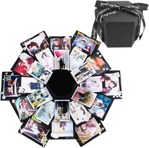 Creative Black Explosion Box,Diy Photo Album Surprise Box,Love Memory Scrapbooki - Picture 1 of 7