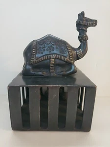 Egyptian Vintage Brass Camel Bell 6" Height X 4" Width X 4" Depth - Picture 1 of 6