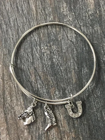 Equestrian Charm Bracelet, Horse Lovers Jewelry for Women and Girls Cover