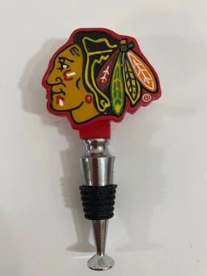 NHL Chicago Blackhawks Bottle Stopper New Open Package - Image 1 of 3
