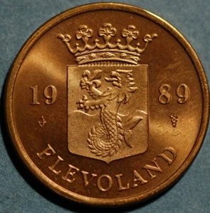 Netherlands Royal Dutch Mint Set Token 1989 Flevoland - Picture 1 of 2