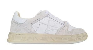 PREMIATA women's shoes sneaker fabric suede leather QUINN_6555 white - Picture 1 of 7