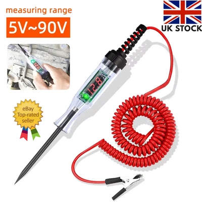 Car Circuit Tester Pen Auto Fuse Test Probe Light Tool For 6V 12V 24V DC Voltage