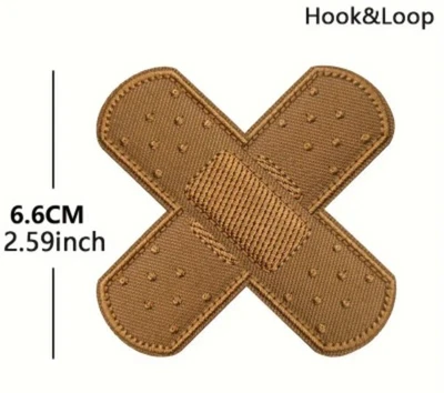 Bandage Band Aid First Aid Badge Velcro Patch - Immagine 1 di 2