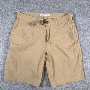 Alaskan Hardgear Shorts Mens 34 Khaki Built-In Belt Zipper Pocket Duluth AKHG - Picture 1 of 6
