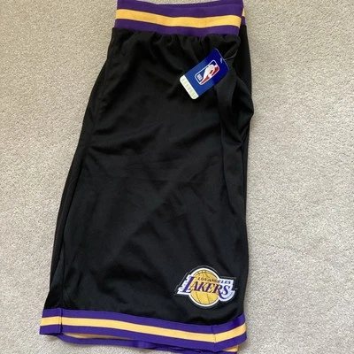 Los Angeles LA Lakers NBA Shorts 3XL Black Purple Gold New With Tags - Image 1 of 4