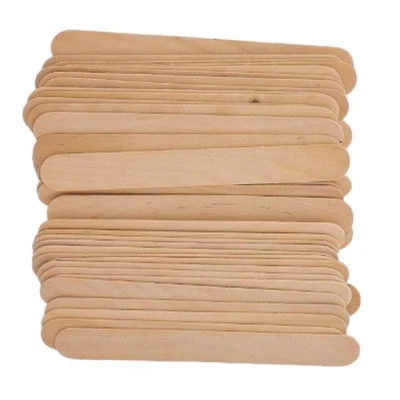 200 piezas Palo de madera depilación con cera grande, aplicador de varillas de depilación, 6"X3/4" Foto 1 de 3