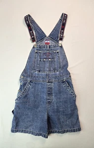 BUM Equipment Vintage Y2K Blue Denim Overalls Shorts Womens Size Medium M - Picture 1 of 7