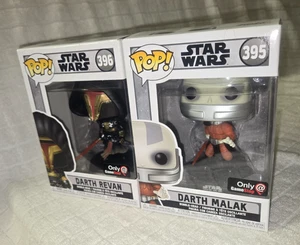 Funko Pop Star Wars DARTH REVAN 386 & DARTH MALAK 385 GameStop Exclusive 2 Lot - Picture 1 of 10