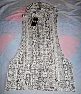 N2N Bodywear BUDHA BUM Sleeveless Hooded Pullover Tee / FRONT POUCH POCKET L - Picture 1 of 5