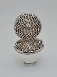 Vintage Crystal Rhinestone Bottle Stopper 3.5”X2.5" GORGEOUS! - Picture 1 of 8