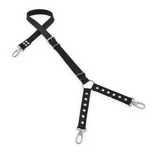Y-förmiger Leder Hogtie BDSM Fessel Verbinder mit Schnappclips - Bild 1 von 2