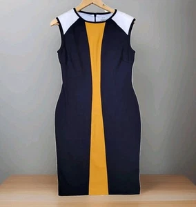 Cache Kleid Damen Größe 10 Schwarz Etui Ärmellos Stretch Bodycon Arbeitskleid - Bild 1 von 8