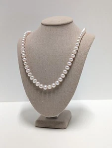 Danbury Mint Cultured Freshwater Pearl Necklace 925 Clasp 17" 25.74 g - Picture 1 of 24