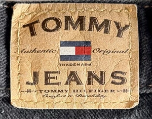  1990s Vintage Tommy Hilfiger Men’s Jeans Size 32/32 Black Wash - VGC - Picture 1 of 9