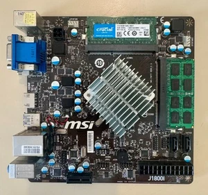 Mainboard MSI J1800I + Intel Celeron J1800 + 8GB RAM (2x4GB DDR3 1600MHz) - Bild 1 von 6