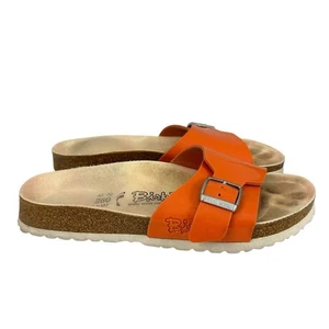 Birkenstock Birkis Catalina Orange Sparkle Anatomical Slide Sandals Size 40 - Picture 1 of 6