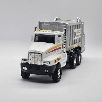 Garbage Truck 6"X1.5" Powerful Pullback Action Black Working Tailgate Diecast - Image 1 of 4